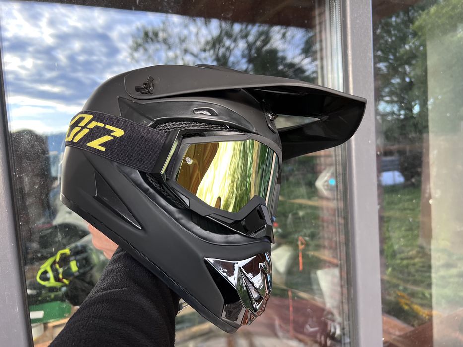 Мотошолом Ендуро Шлем Шльом Шолом Комплект Рукавиці баф  Мото