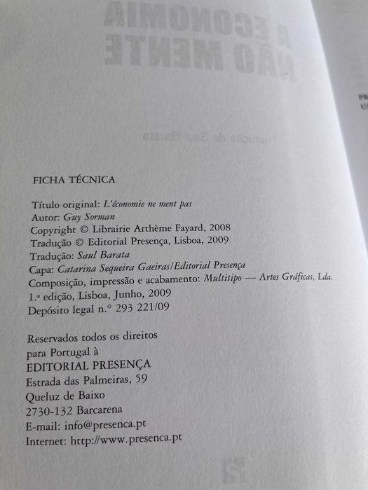 A Economia não Mente - Guy Sorman