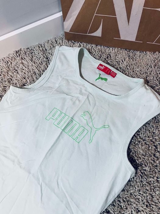 Piekna bluzka puma biala s koszulka sportowa