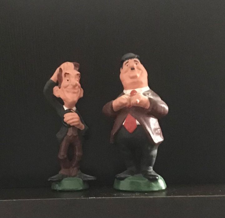 Bonecos em louça Laurel & Hardy