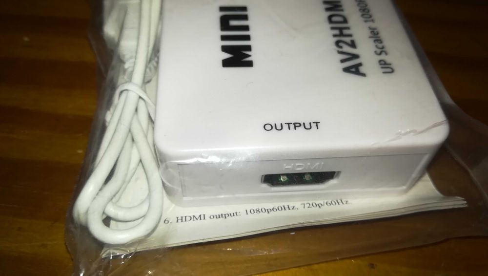 Conversor AV para HDMI - Novo e Lacrado