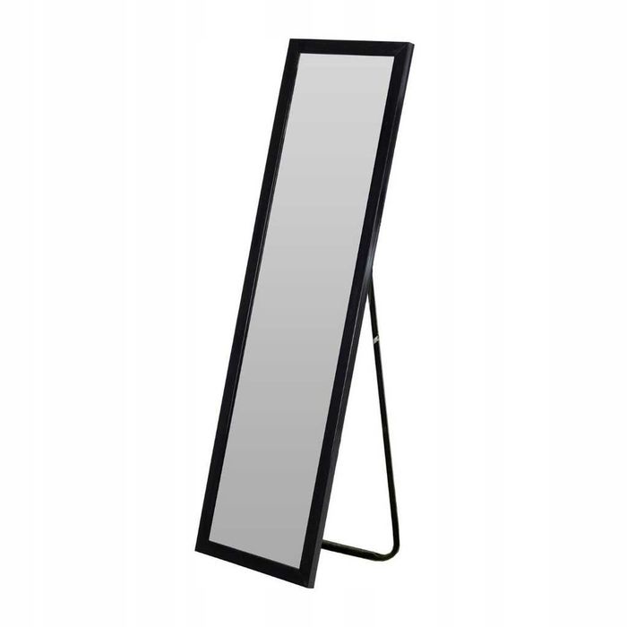 NOWE Lustro Stojące Czarne W Ramie Duże Prostokątne Pionowe Wysokie