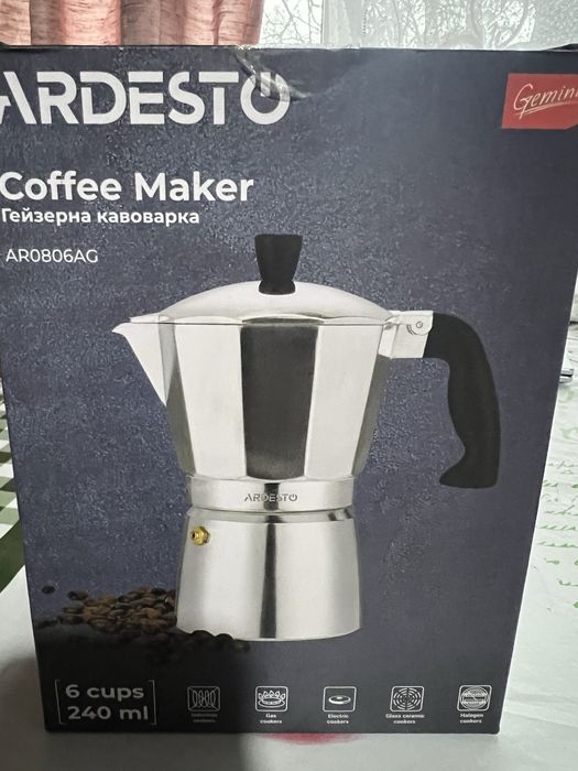 Гейзерна кавоварка Ardesto Gemini Cremona 240 мл.