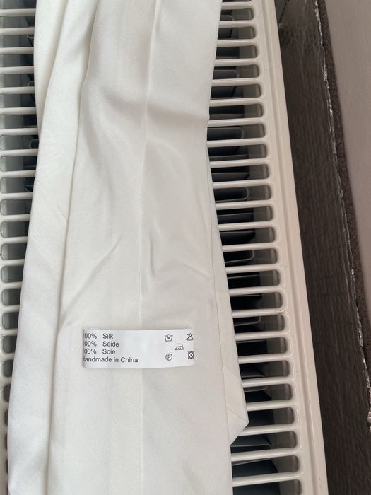 Галстук білий натуральний шовк краватка стильна шелк