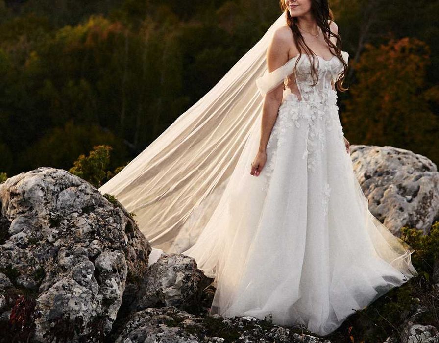 Welon ślubny katedralny, długi 300cm