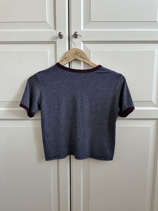 Top koszulka crop krótka damska S 36 w paski pull&bear wiskoza basic