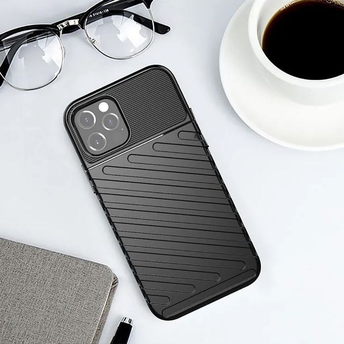 Etui na iPhone 17 Pro / 18 Pro (low camera edge) Thunder czarne