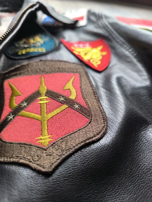 Kurtka Top Gun męska czarna 2022 Maverick skórzana L XL pilotka G1