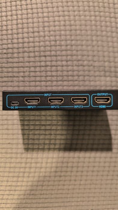 Switch HDMI 3X1 4K novo na caixa