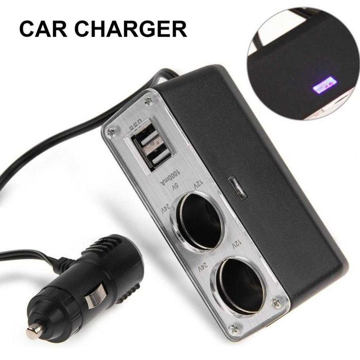 Peça Extensão de entrada de isqueiro do carro também com usb