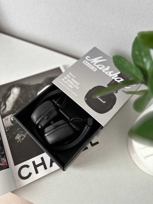 Marshall Major 4 чорні —і Bluetooth навушники з автономністю 80 годин