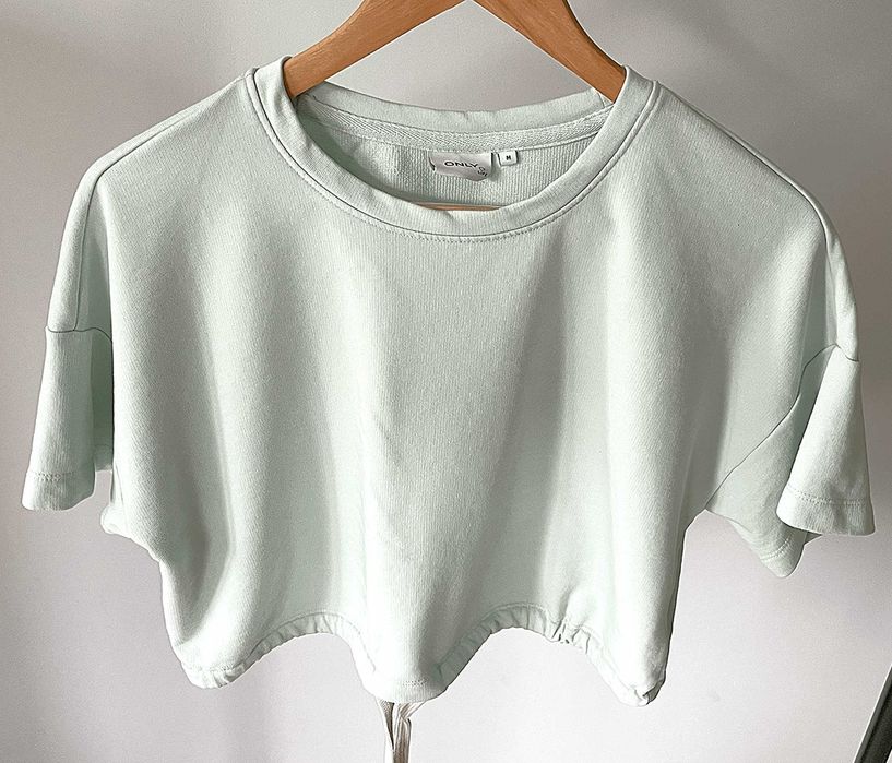 ONLY mentolowy top damski crop top, rozmiar M