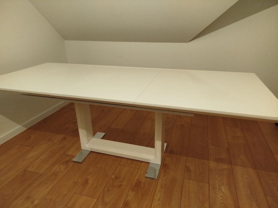 Stół rozkładany biały lakierowany 90x160 max 220