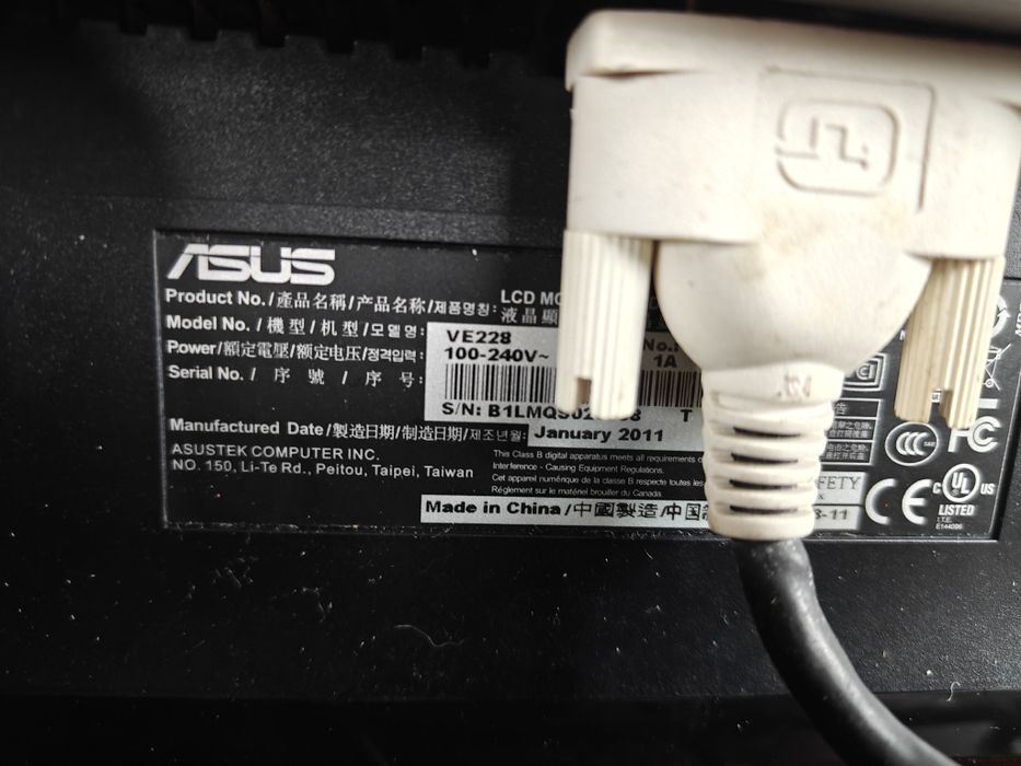 Monitor Asus, não funciona, para peças