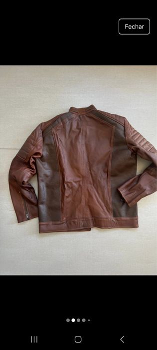 Casaco de pele genuína vintage Xl