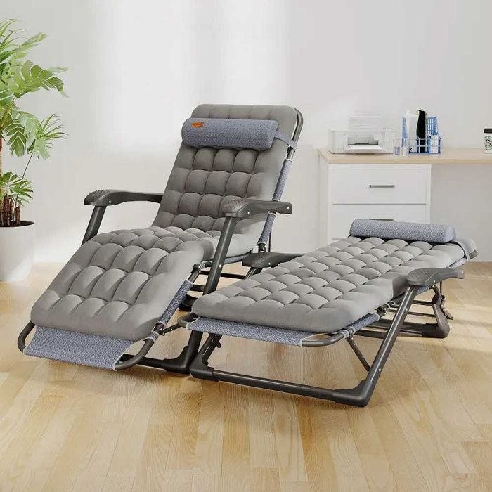 Розкладне крісло шезлонг садовий із подушкою WCG FCB-S03PP