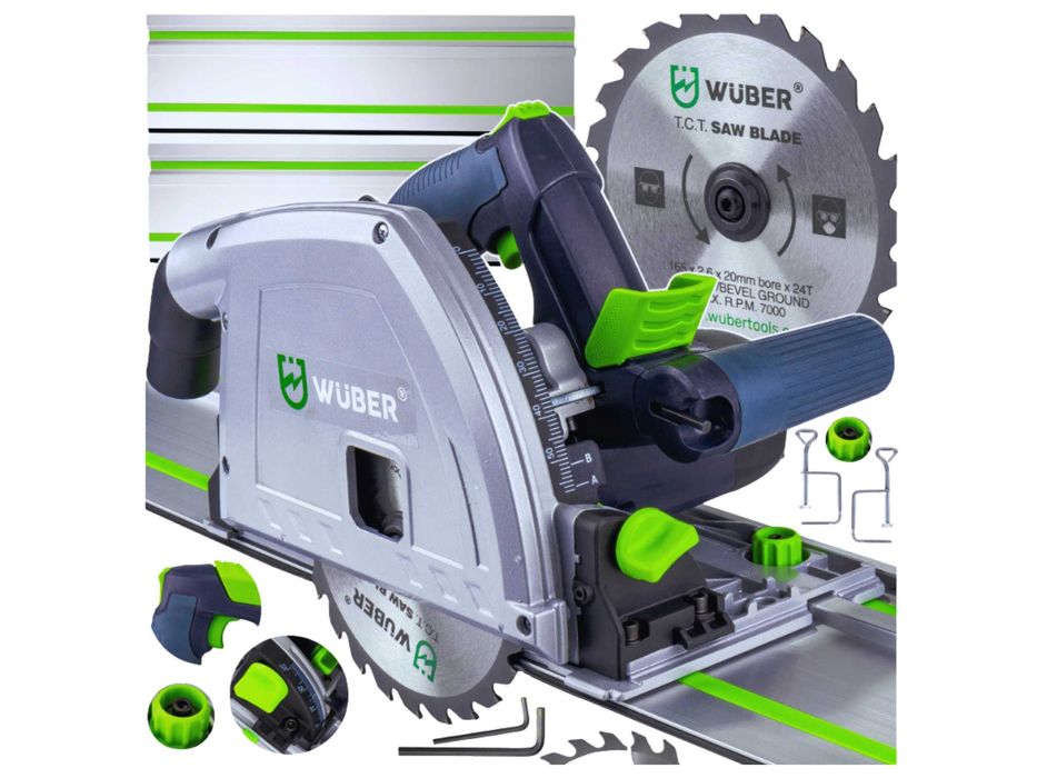 Piła Wgłębna Zagłębiarka 1200W Zestaw Z Szynami 140cm Tarcza NOWA