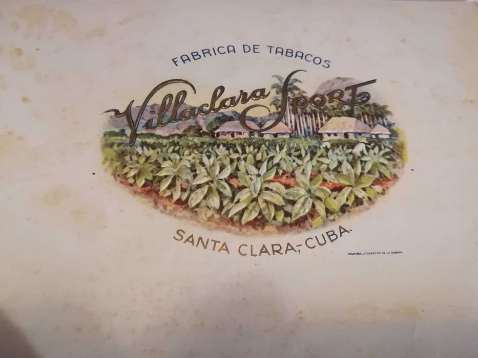 Cintas de charutos, rótulos de cerveja e de caixa de charutos cubanos