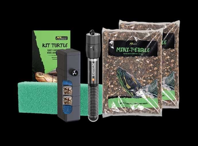 Kit TURTLE NOVO Tartarugueira com Acessórios | Filtro Areão Plataforma