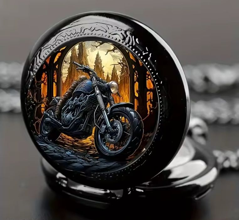 Mini relógio Vintage de Bolso Motard