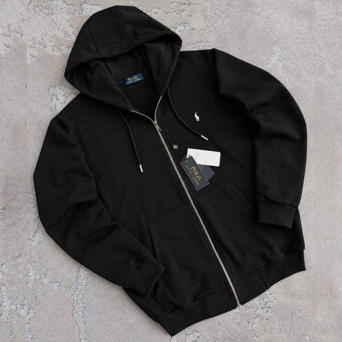 Зіп-худі Polo Ralph Lauren чоловічий | Кофта на замку Поло мужская черная, синяя, серая