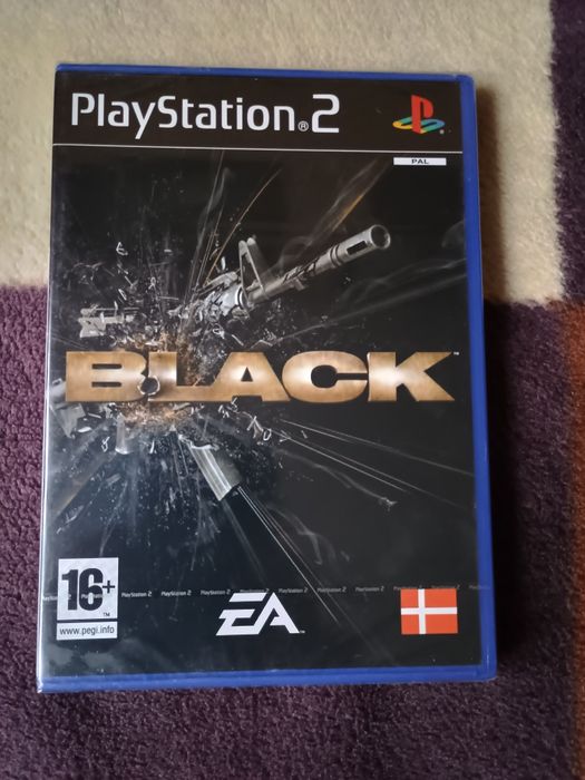 Black PS2 PAL nowa w folii