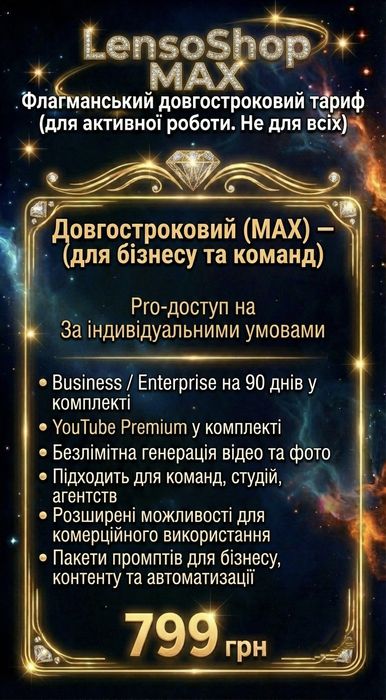 LensoShop MAX — ексклюзивний тариф для активної роботи