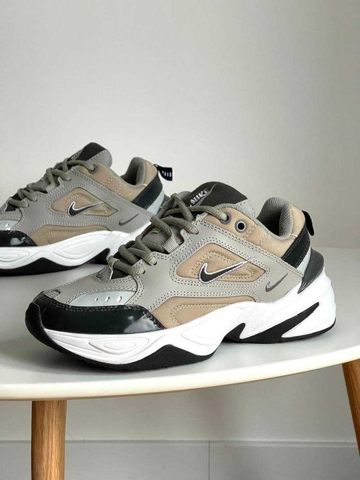 Кросівки Nike M2K Tekno Grey Lacquer шкіра текстиль сірі