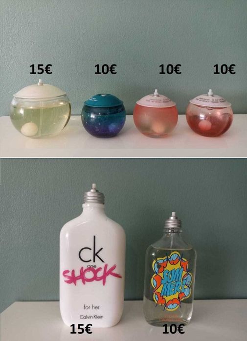 Perfumes Originais Usados, vários preços.