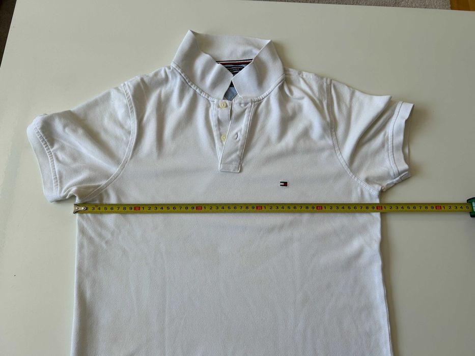Koszulka polo Tommy Hilfiger biała M Slim fit
