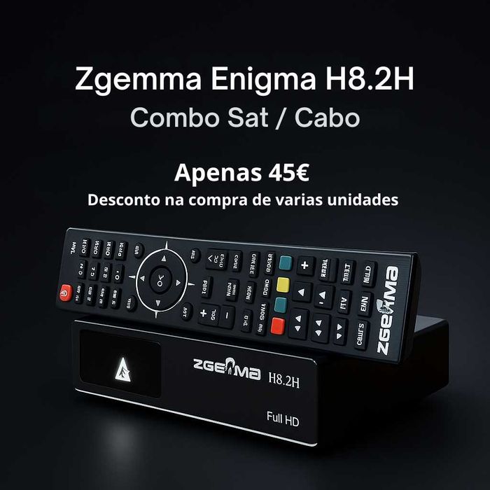Zgemma H8.2H Enigma2 Linux Smart Box – Novo Selado/ garantia