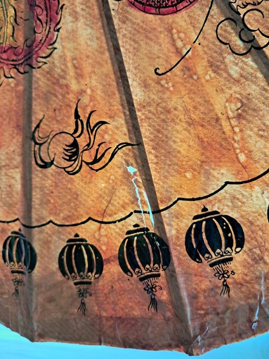 Parasol parasolka chińska japońska stara ręcznie robiona drewniana