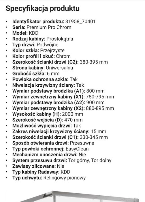 Kabina prysznicowa radeway 80x90