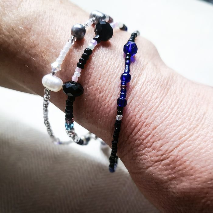 Piękna bransoletka perły słodkowodne + kryształki Swarovski