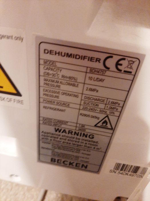 Desumidificador Becken em bom estado