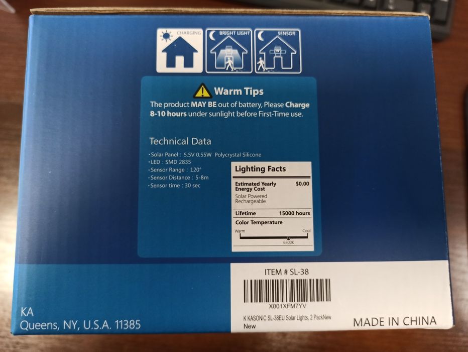 Lampy solarne z czujnikiem ruchu 2 szt.