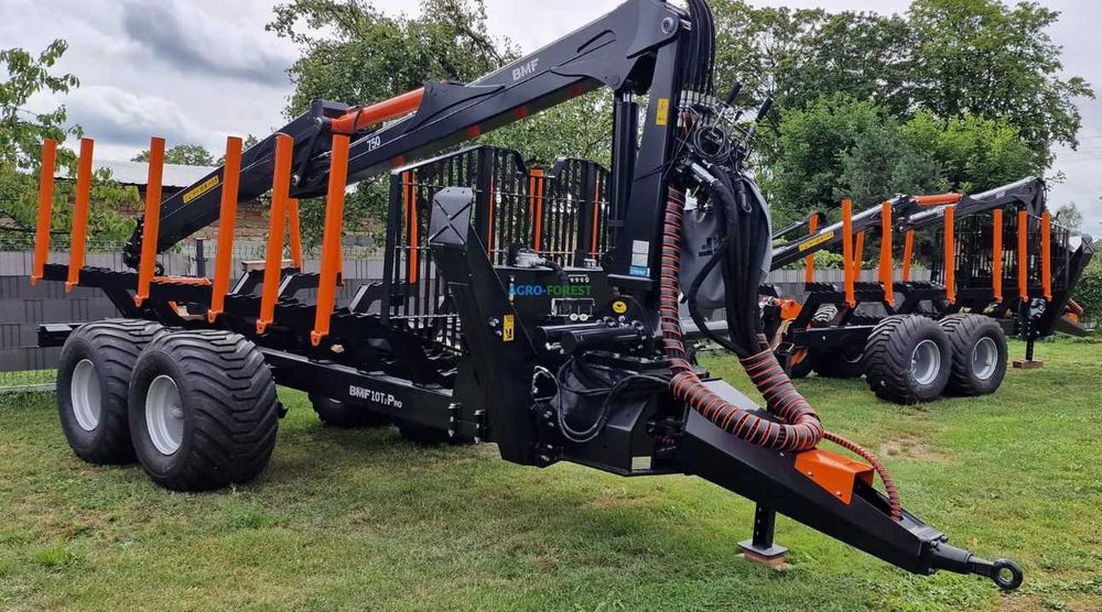 BMF 10T2Pro750 7.5m Przyczepa Leśna Zrywkowa z Żurawiem BMF - Leasing