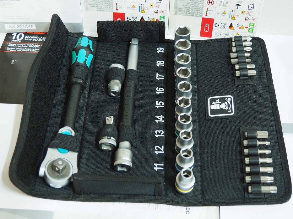 Zestaw kluczy nasadowych WERA 8100 SC 9 Zyklop 1/2'' grzechotka 28szt