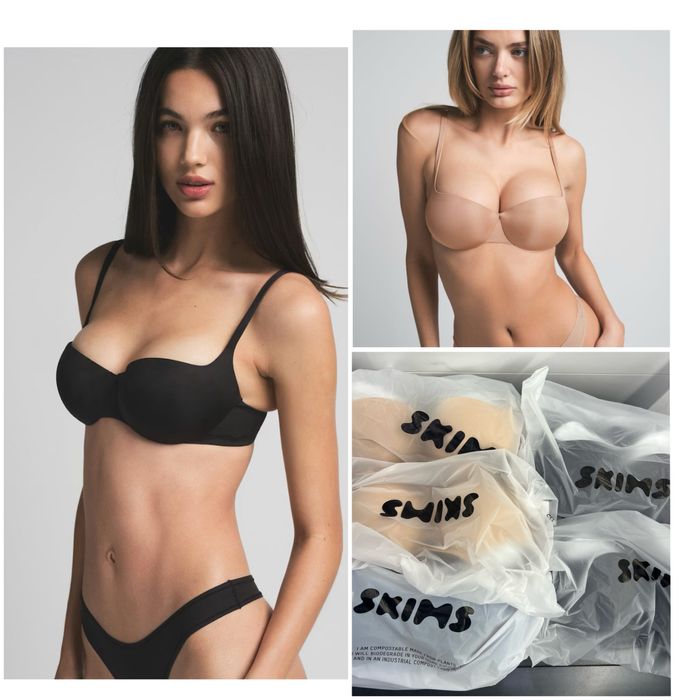 Бюстгальтер бра skims 34B/75B 36B/80B ultimate balconette push-up bra пуш-ап скімс оригінал чорний бежевий