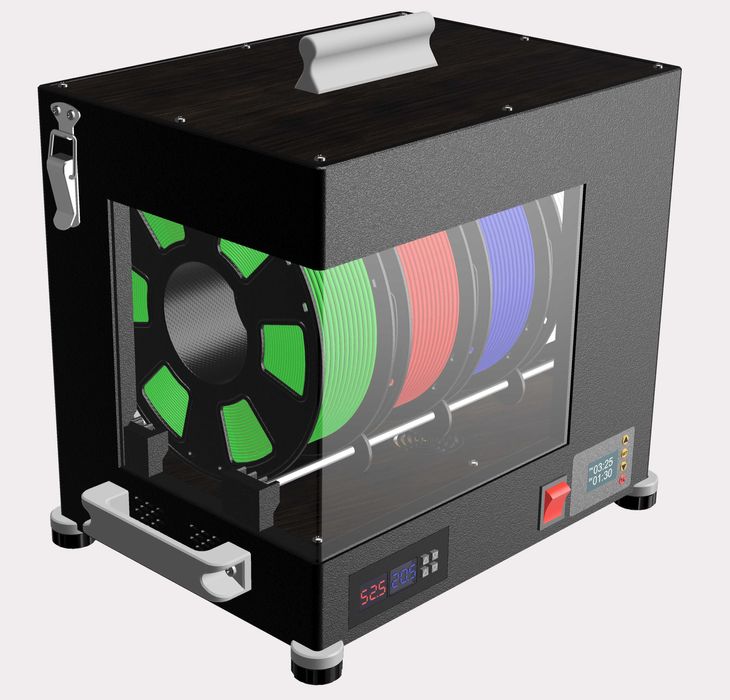 Suszarka filamentu, pojemnik do suszenia filamentu na 4 do 8 szpul
