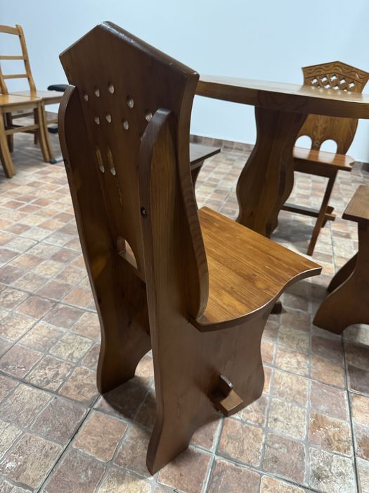 Mesa rustica + 4 cadeiras