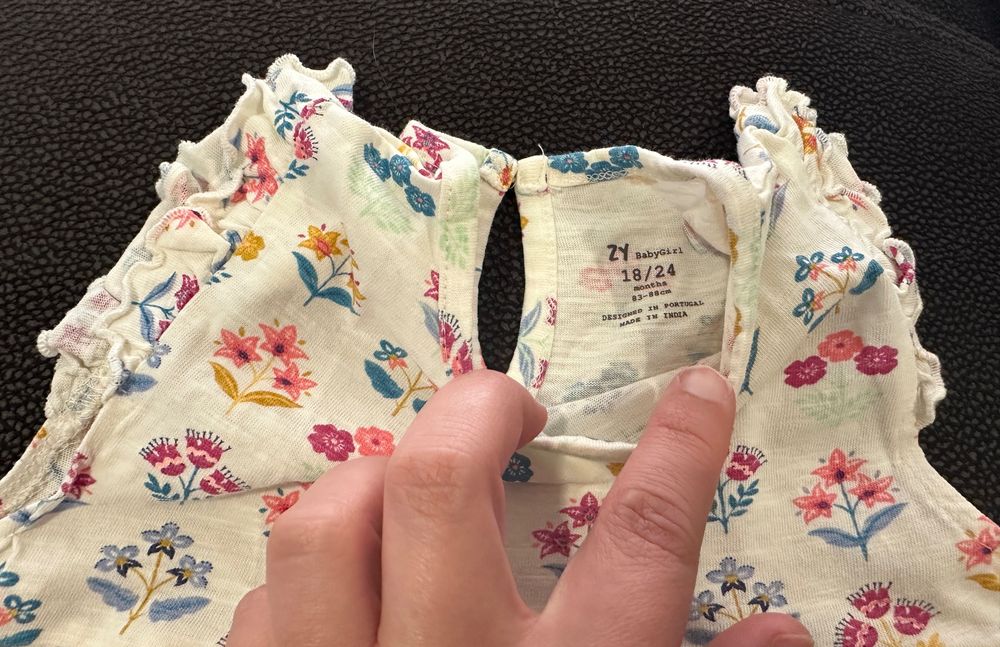 Vestido Branco Florido Zippy (18-24M)