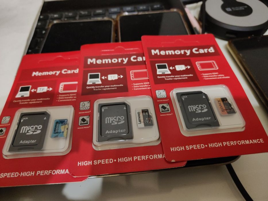 karty micro sd 2TB , nowe, z adapterem kart SD,