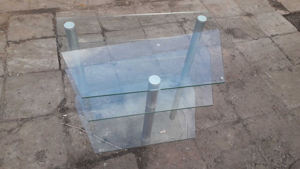 szklany stolik RTV pod telewizor kawowy ława