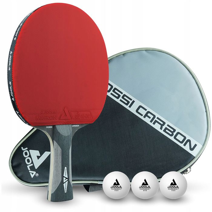 joola rosskopf carbon rakietka tenis stołowy pokrowiec 3 piłki ittf