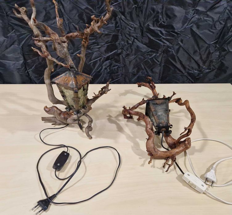 Lampa korzeń metal, kinkiet, lampka nocna, plafon