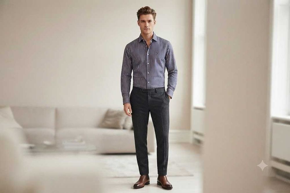 Tommy Hilfiger рр L рубашка из хлопка 2-ply