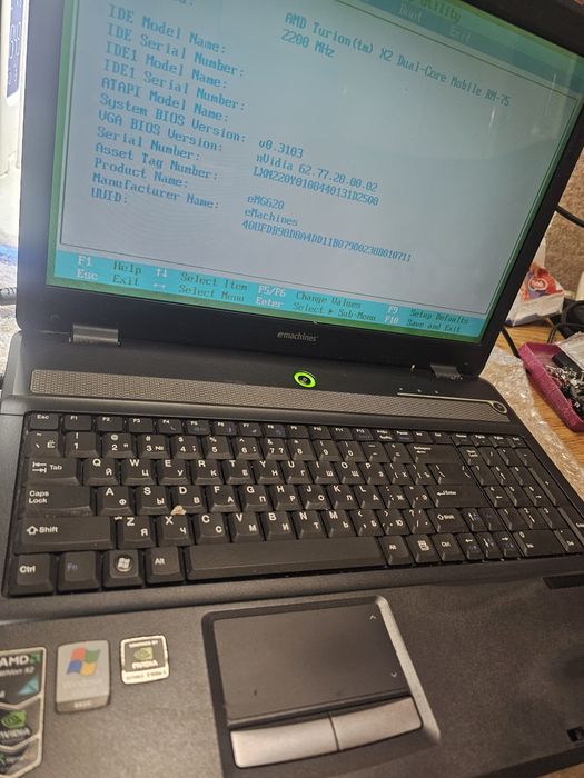 ноутбук Emachines G620