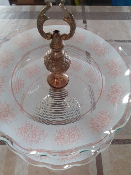 Fruteira vidro antiga