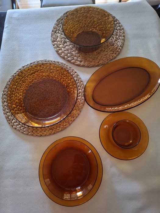 Serviço de jantar Duralex castanho marron
